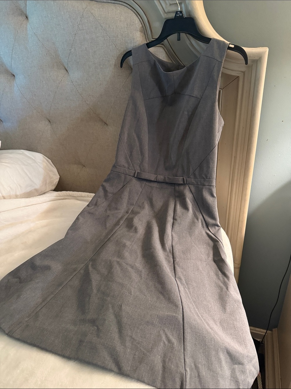 Classic Sleeveless Gray A-Line Dress